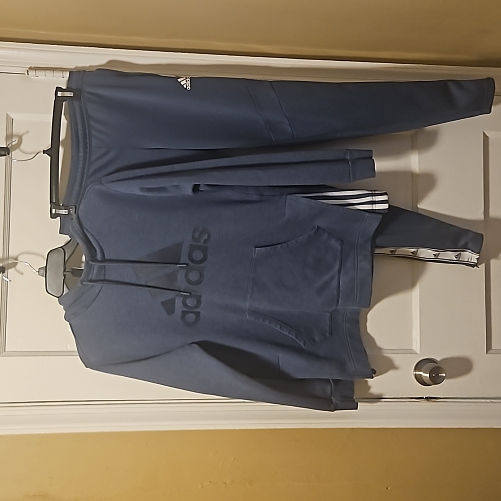 Adidas Sweatshirt and Track Pants Medium Top/ Small Pants